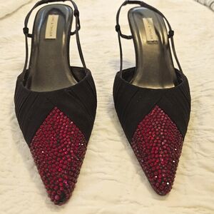 Ruby toed sling backed heels